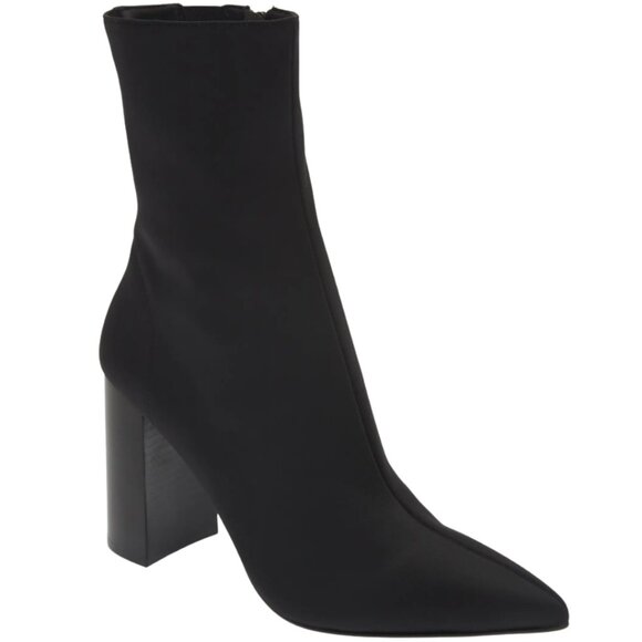 Jeffrey Campbell Siren Bootie Women's 10 Black Neoprene Pointed Toe Heels NWOB - Picture 1 of 16